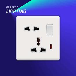 Universal Switched Plug & 2 Pin White 