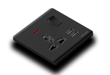 SHARM Switches & Sockets - Black | Products | Perfect Lighting